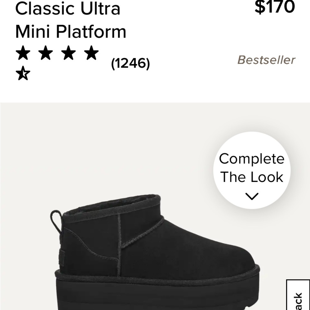 UGG Classic Ultra Mini Platform Black Boots